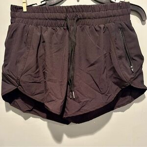 BMJL Women's Running Shorts Elastic High Waisted Shorts Black Size Medium